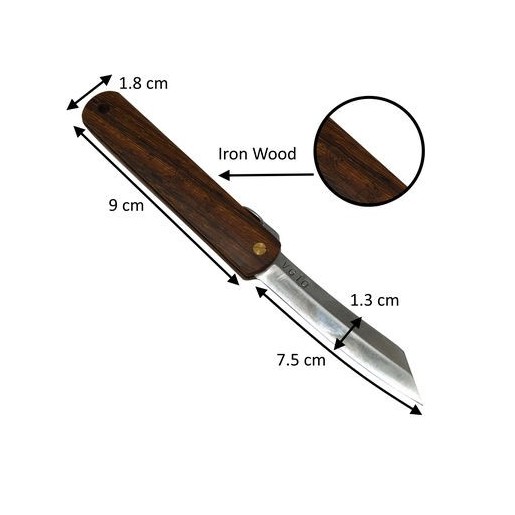 Higonokami VG-10 (iron wood) dimensions