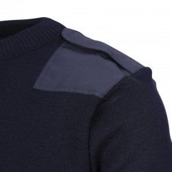 Pull Commando avec renforts (100% laine) épaulettes