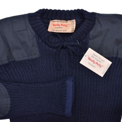 Pull Woolly Pully "The 1945" Bond (navy) étiquette