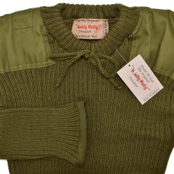 Pull Woolly Pully "The 1945" (olive) étiquette