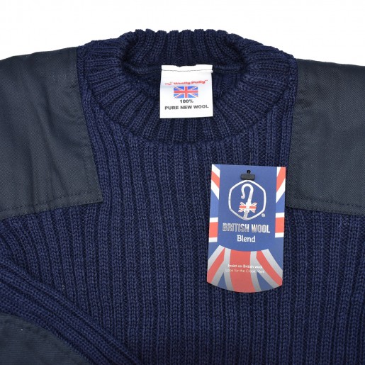 Pull The "Woolly Pully" original (navy) étiquette