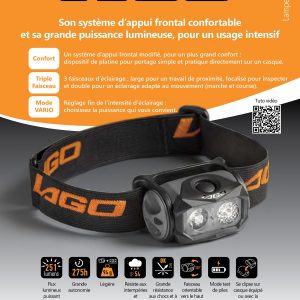 Stirnlampe LAGO BRX3.0