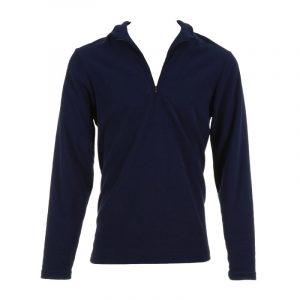 Eminence® winter shirt navy zip collar 200 g/m²: thermal insulation and comfort