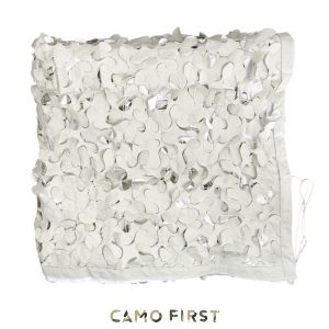 Camo First S-Cut malla de camuflaje 3D de camuflaje de nieve, elegante pantalla de privacidad para exteriores