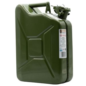Robusta tanica di benzina NATO da 10 litri, sicura e veloce da riempire
