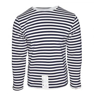 Marinière russe Telnyashka Hiver manches longues en coton épais 300 g/m²