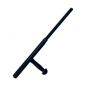 Tonfa MONADNOCK télescopique, poignée à vis, noir, vue en gros plan sur l’outil d’insertion/prise.