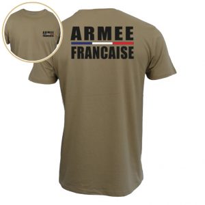 T-shirt militaire armée française coyote tan - 100% coton