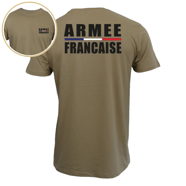 French army coyote tan military T-shirt - 100% cotton