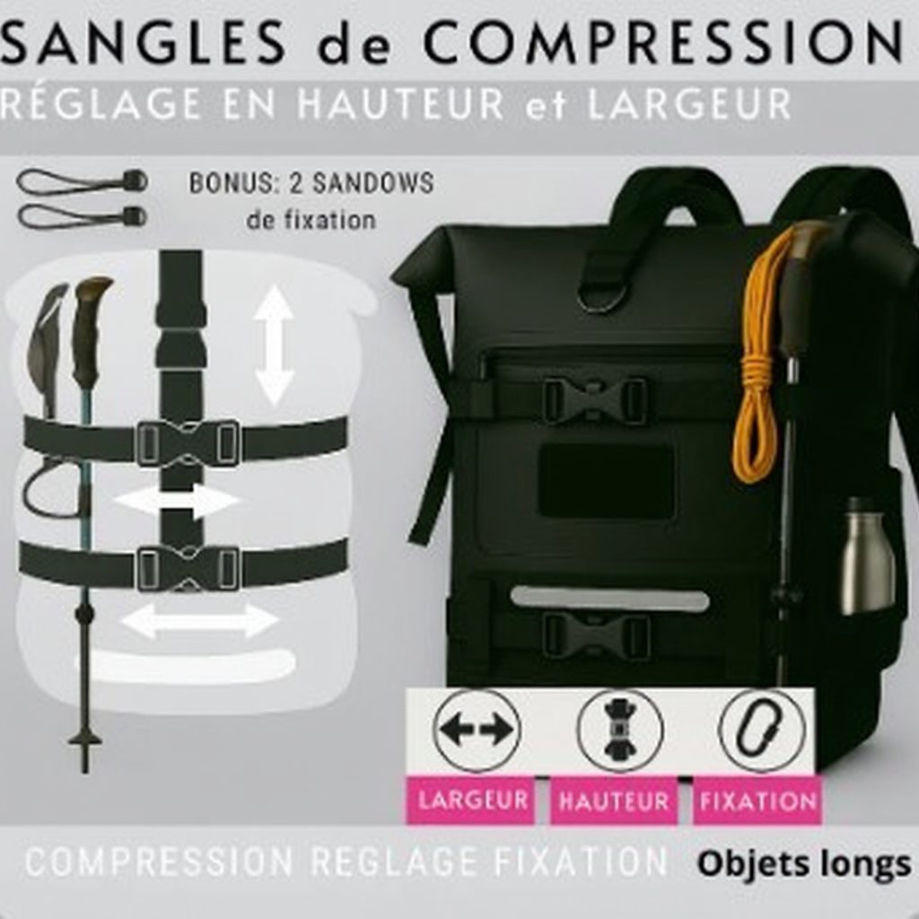 Sac à dos étanche FD Marine 20-40 L : modulable, waterproof et pour toutes vos aventures - TM & Outdoor