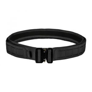 Ceinturon tactique MOLLE noir avec boucle Cobra et système Duo Fast, long et robuste.