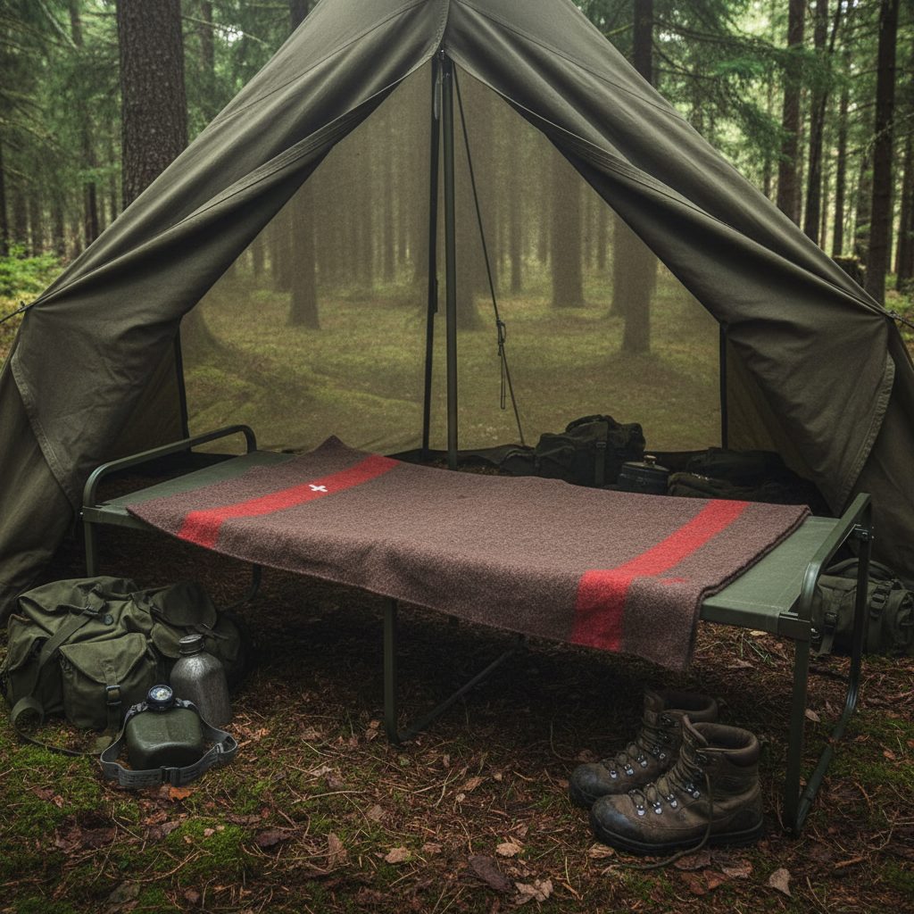 Couverture Armée suisse en laine épaisse – chaleur, style et robustesse - TM & Outdoor