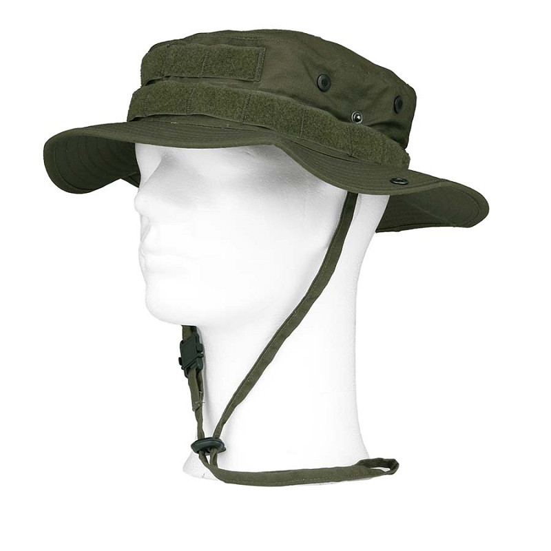 Chapeau de brousse Le Baroudeur vert militaire - Système MOLLE