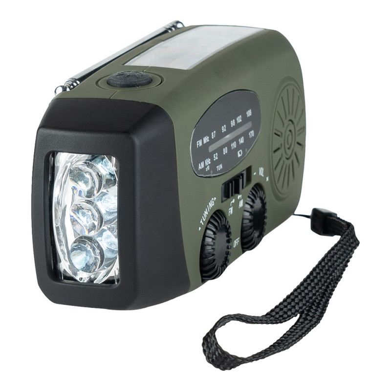 Radio solaire d'urgence avec dynamo et lampe LED - Survie portable – Image 3